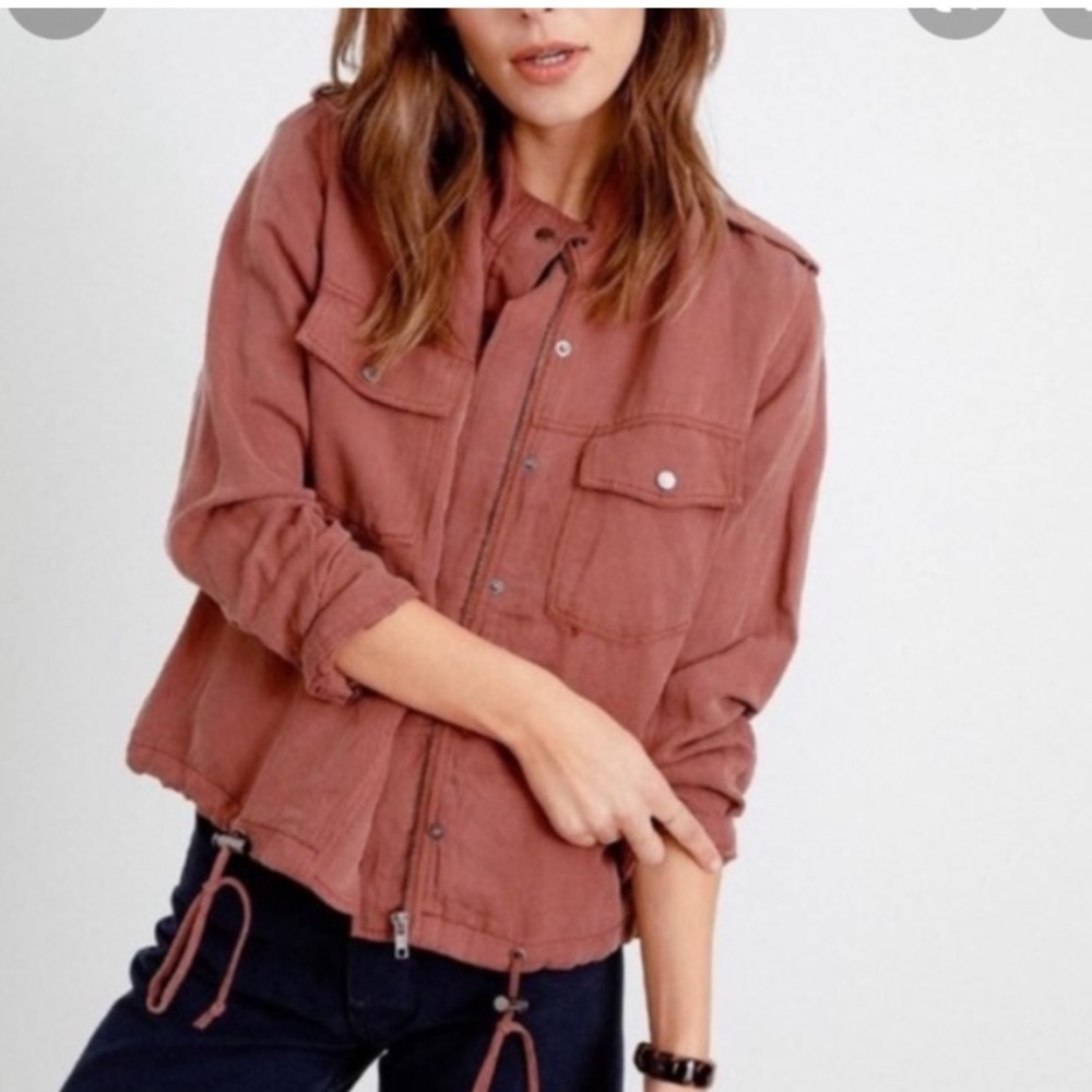 Rails collins jacket brick brown XS utility jacket Cropped copper Pockets